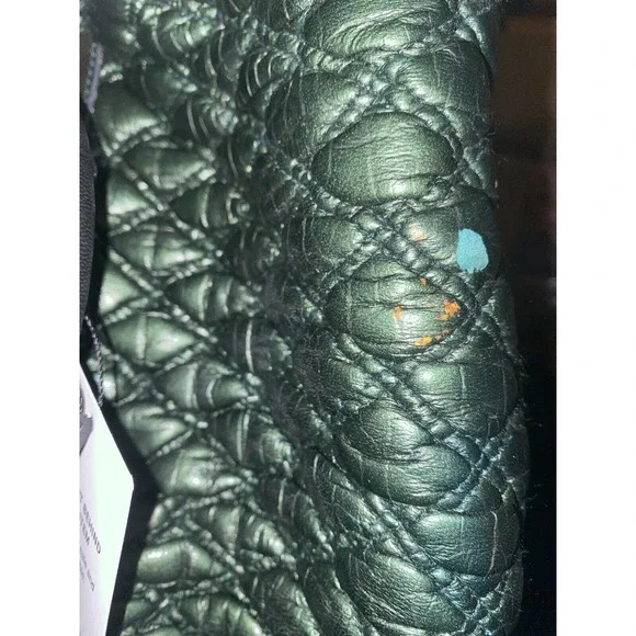 Marc Jacobs‎ Stam Bag Classic Quilted Satchel Shoulder Handbag Green Kiss Lock Shoulder Bags